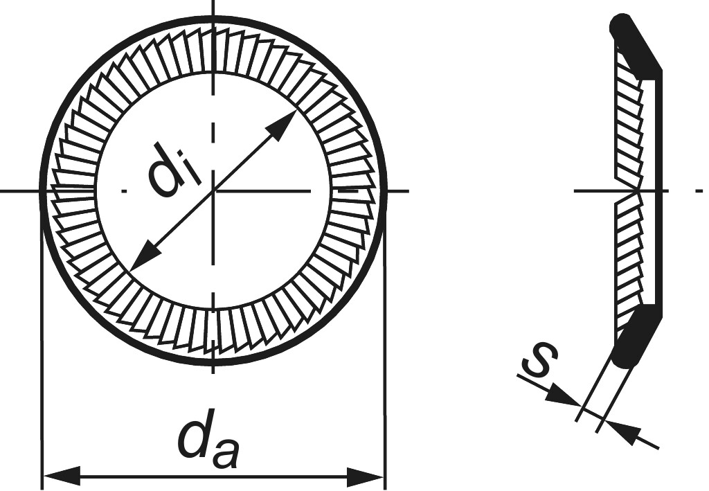 Schnorr locking washers S 14   zinc-plated